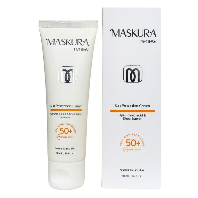 کرم ضد آفتاب ماسکورا رنیو SPF50 مناسب پوست نرمال تا خشک 50 میلی لیتر